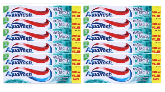 Aquafresh Active Fresh Toothpaste 100ml x 12